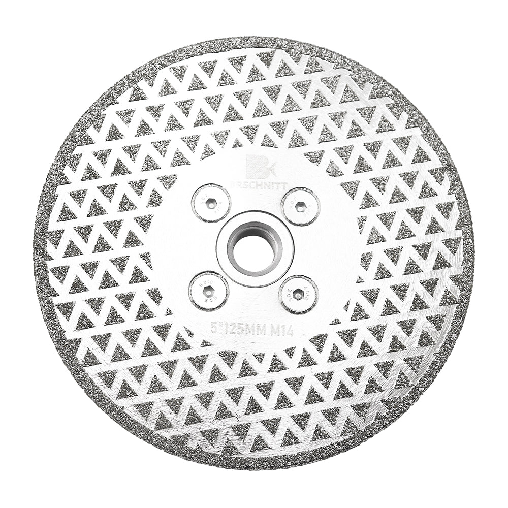 BRSCHNITT Diamond Cutting Grinding Disc Single-sided Electroplated 1pc Dia 5"/125mm Granite Marble Ceramic Tile Saw Blade M14 Thread