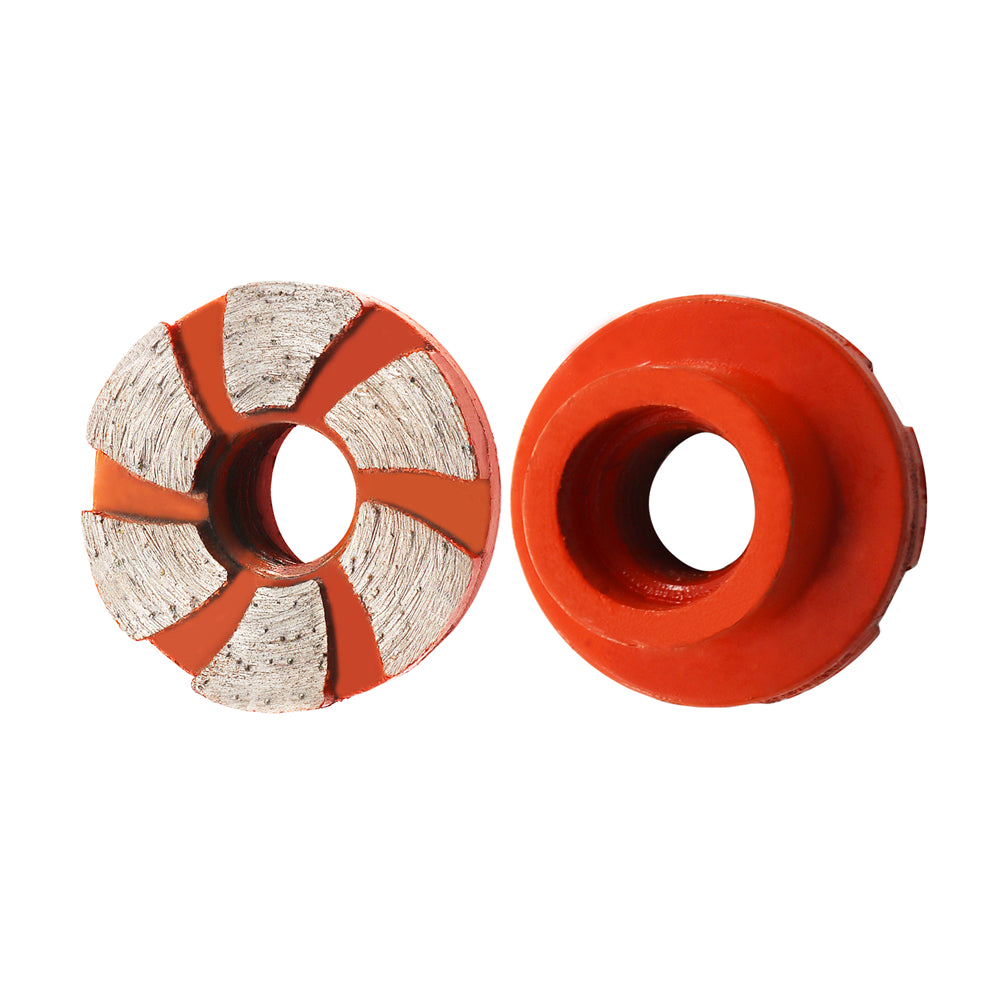 BRSCHNITT M14 & 5/8"-11 Diamond Grinding Wheel Cleaning Disc 2pcs 35-58mm for Stone Marble Concrete