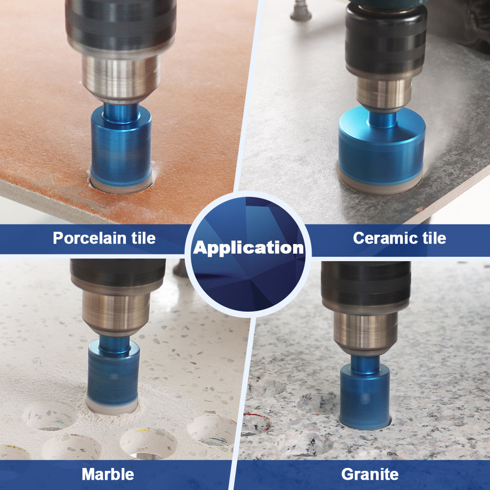 BRSCHNITT Triangle Shank Dry Diamond Core Drill Bit 20-65mm for Porcelain Tile Ceramic Granite Marble