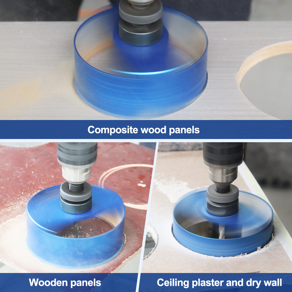 BRSCHNITT Carbide Grit Hole Saw 6-3/8" with Arbor for Wood Drywall MDF Plaster and Hardie Board
