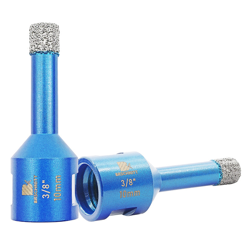 BRSCHNITT 5/8"-11 Thread Diamond Dry & Wet Hole Saw 1/4"-6" for Ceramic Porcelain Vacuum Brazed