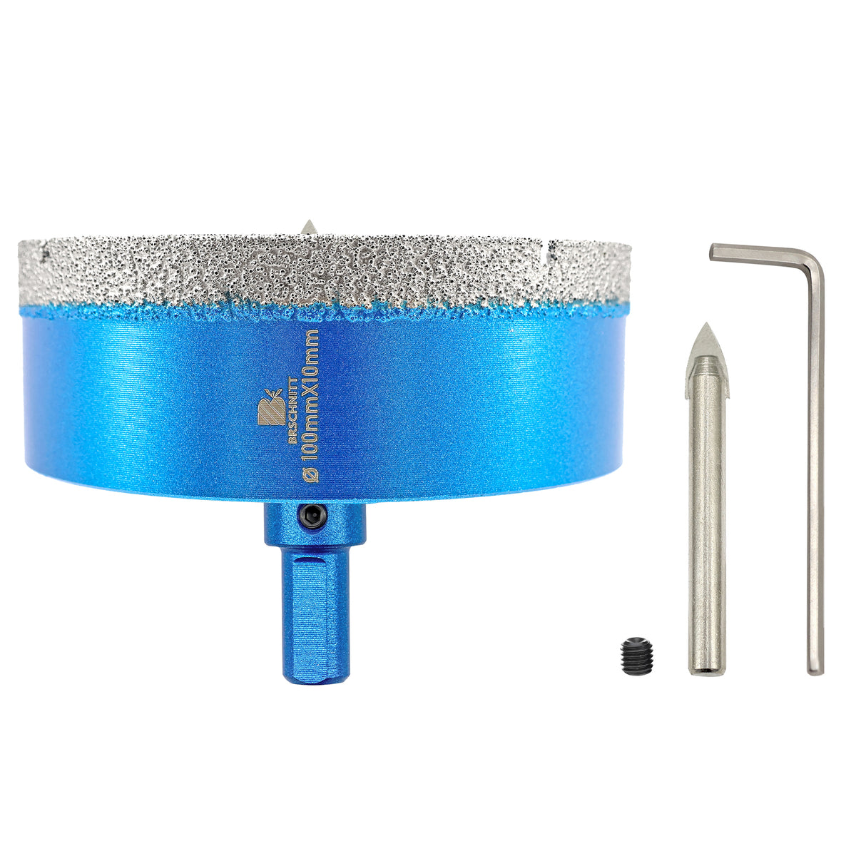 BRSCHNITT 1/2/3 Stück 20–68 mm vakuumgelöteter Bohrer mit Dreieckschaft und Positionsbohrer für Keramikfliesen, Marmor, Granit