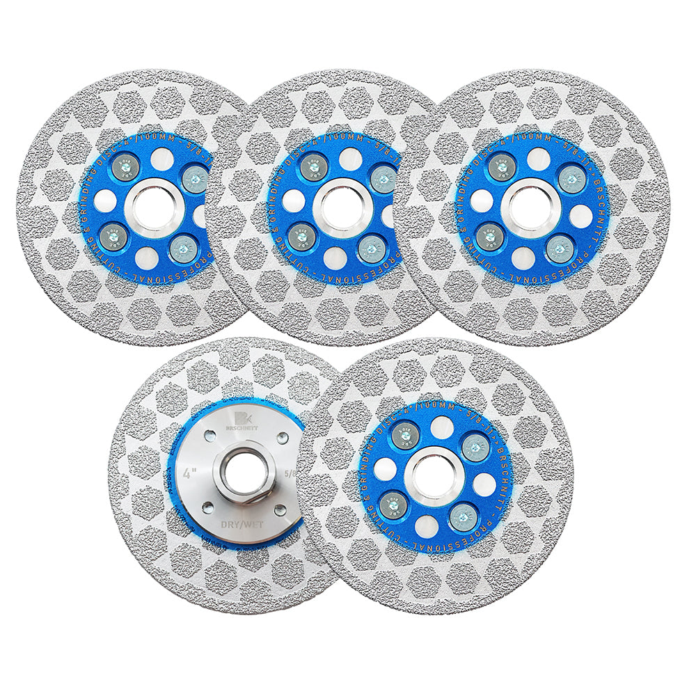 BRSCHNITT M14 & 5/8"-11 Diamond Cutting Grinding Disc 105-125mm for Granite Marble Concrete Tile