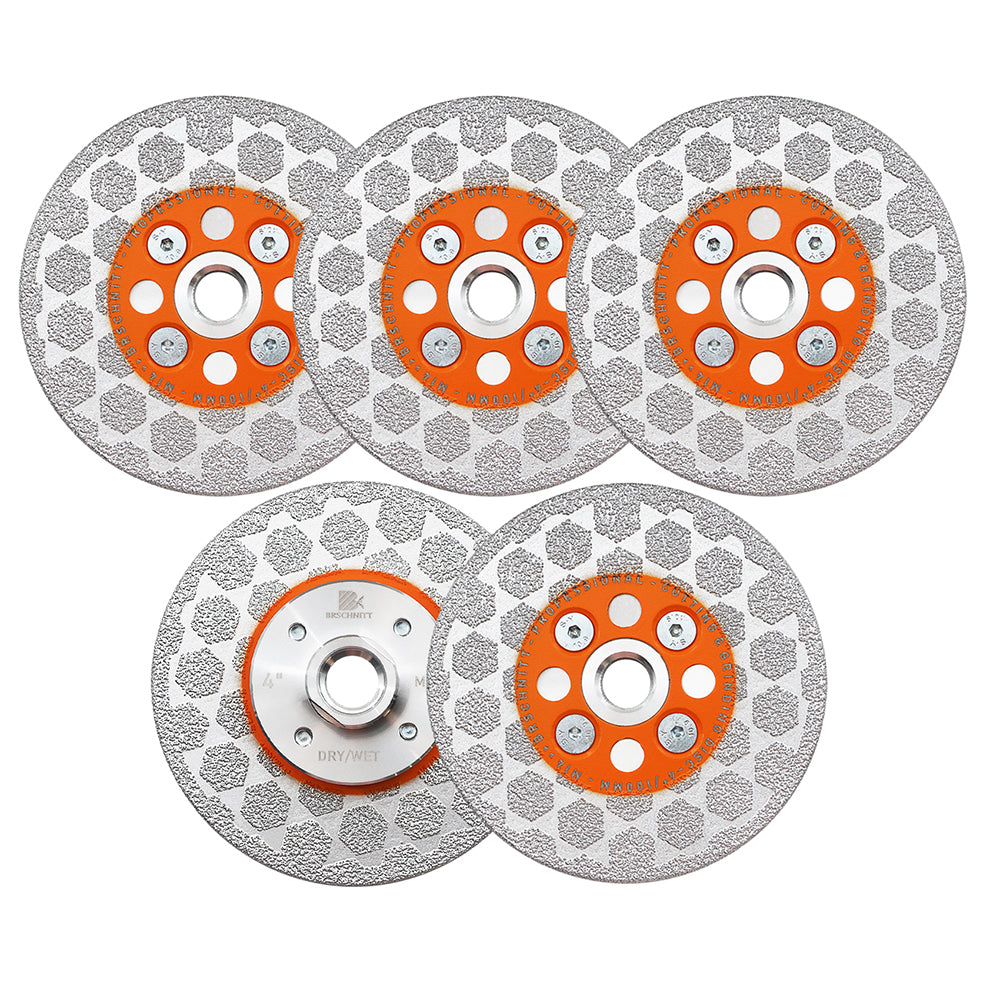 BRSCHNITT M14 & 5/8"-11 Diamond Cutting Grinding Disc 105-125mm for Granite Marble Concrete Tile
