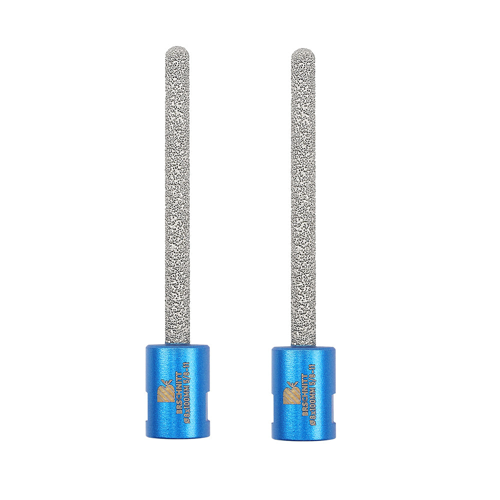 Foret diamanté pour mortier BRSCHNITT brasé sous vide, 1 pièce de diamètre 8 mm, pour le râteau à mortier, le pointage, le granit, la maçonnerie, la pierre, le marbre, le béton, la meuleuse d'angle