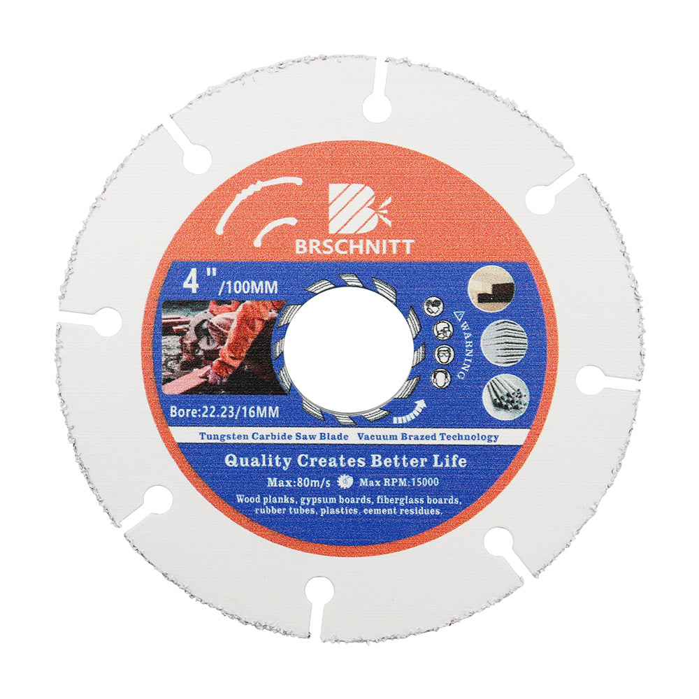 BRSCHNITT Diamond Wood Cutting Disc 75-125mm for Wood Laminate Gypsum Board Plastic Vacuum Brazed