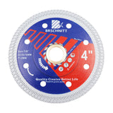 Disque de coupe diamanté BRSCHNITT à mailles X, diamètre 4"/4,5"/5"/7"/8"/9"/10" pour la coupe de céramique, de porcelaine, de carrelage, de marbre, de granit, lame de scie turbo pressée à chaud