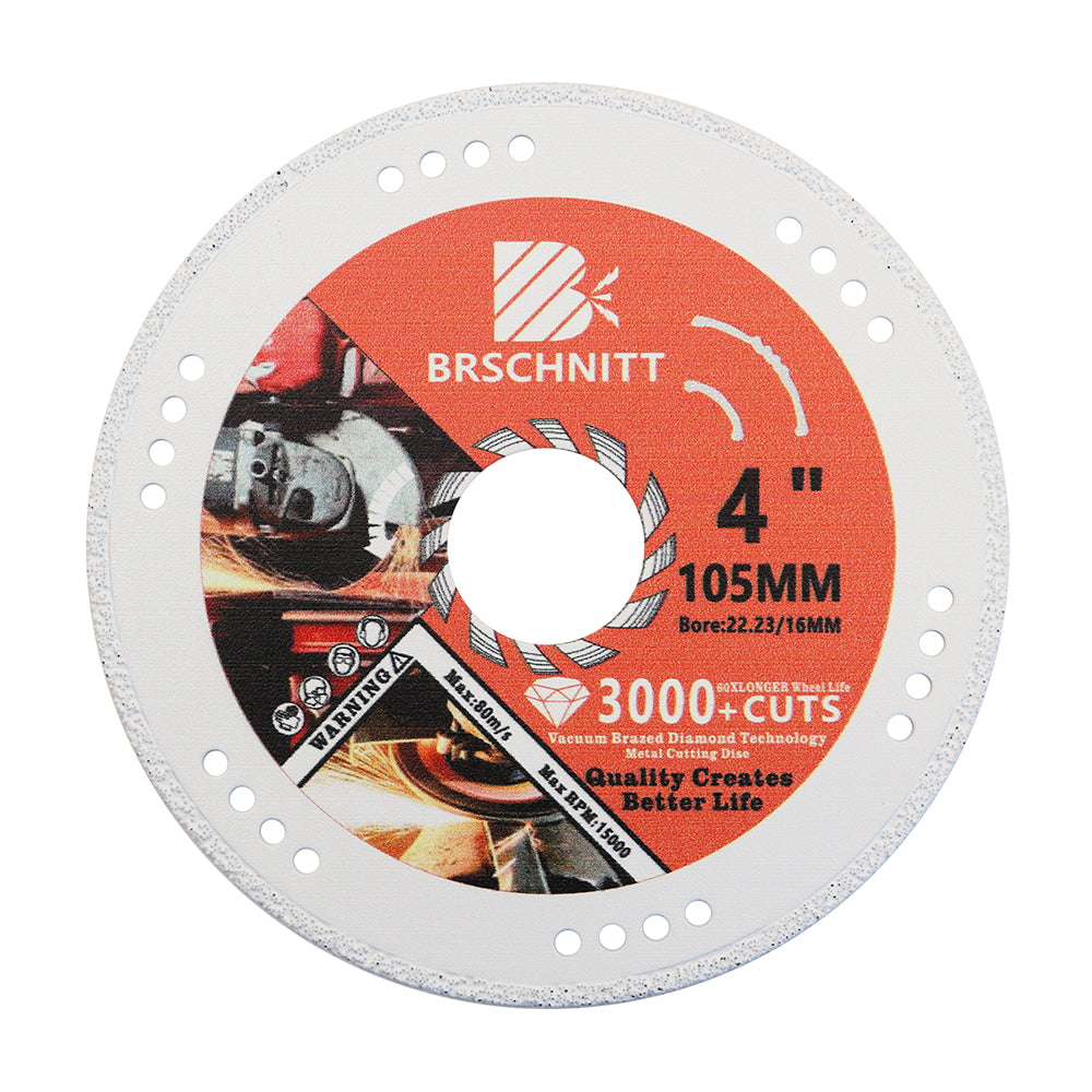 BRSCHNITT Diamant-Metall-Trennscheibe 75-125mm für Edelstahl Eisen Rohr Vakuumgelötet