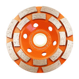 BRSCHNITT Diamant-Schleiftopfscheibe, gesintert, zweireihig, 1 Stück, Durchmesser 10,2 cm/11,4 cm/12,7 cm/17,8 cm, Polieren von Beton, Mauerwerk, Granit, Marmor 