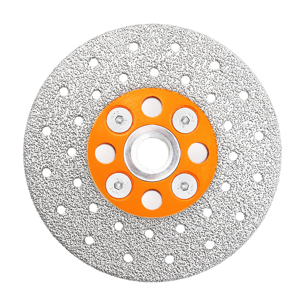 BRSCHNITT Diamant-Schleifsägeblätter, 1 Stück oder 2 Stück, Durchmesser 4"/4,5"/5" für Stein, Marmor, Granit, Beton, Fliesen, vakuumgelötete Trennscheibe, M14-Gewinde