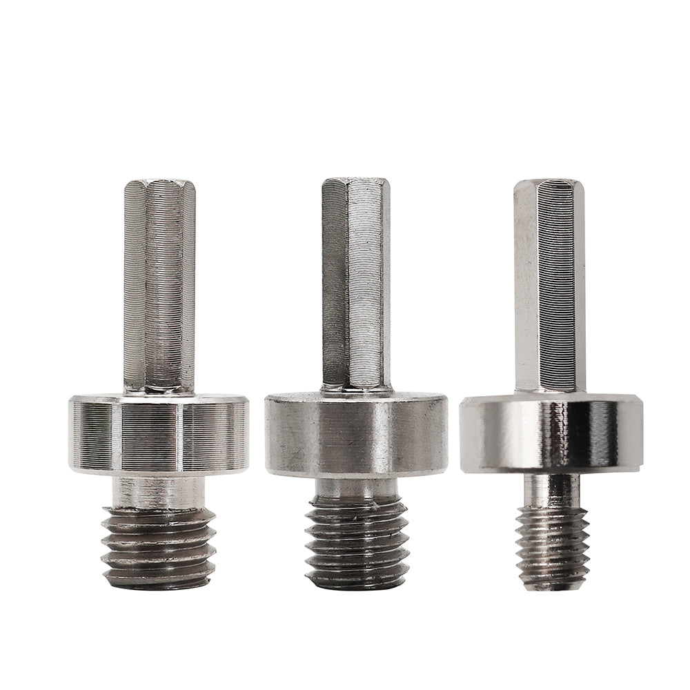 BRSCHNITT Adapter M10 or M14 or 5/8"-11 Male Thread to 3/8 Hexagon Shank 1pc or 2pcs for Drill Core Bits Good quality steel