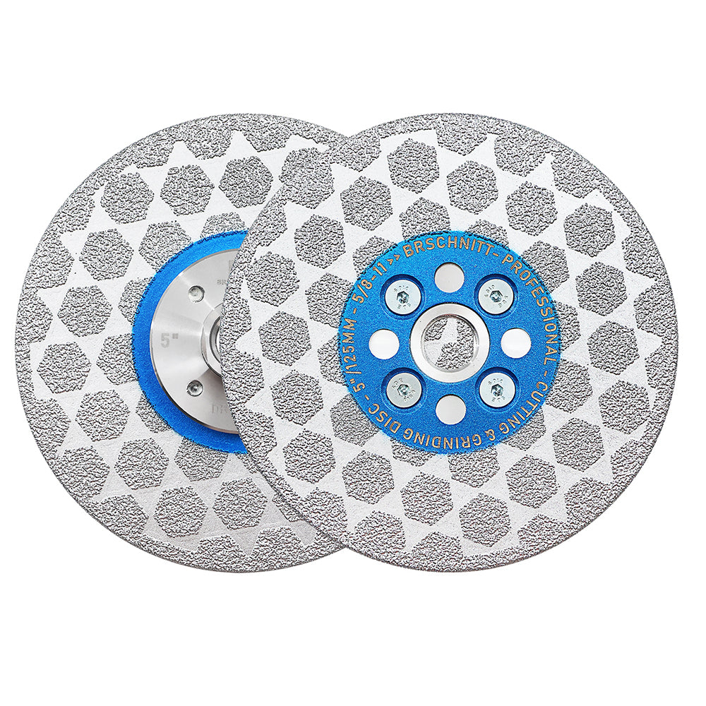 BRSCHNITT M14 & 5/8"-11 Diamond Cutting Grinding Disc 105-125mm for Granite Marble Concrete Tile