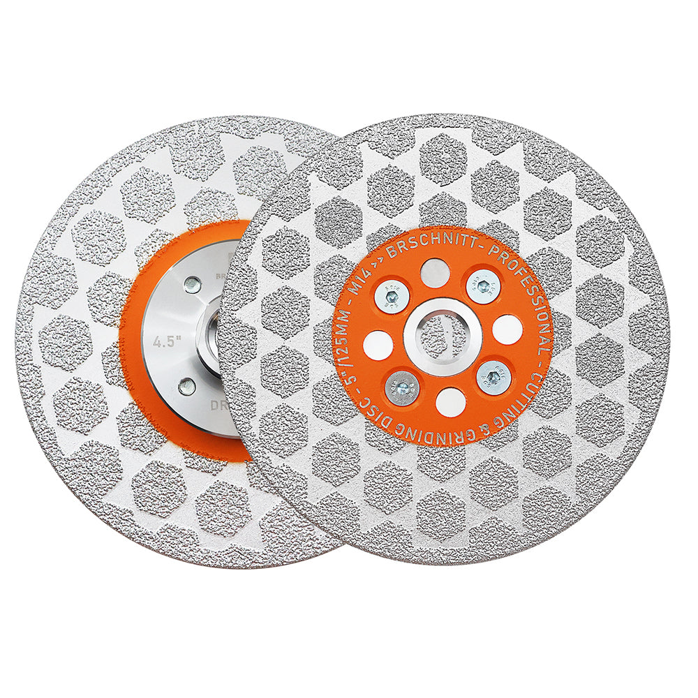 BRSCHNITT M14 & 5/8"-11 Diamond Cutting Grinding Disc 105-125mm for Granite Marble Concrete Tile