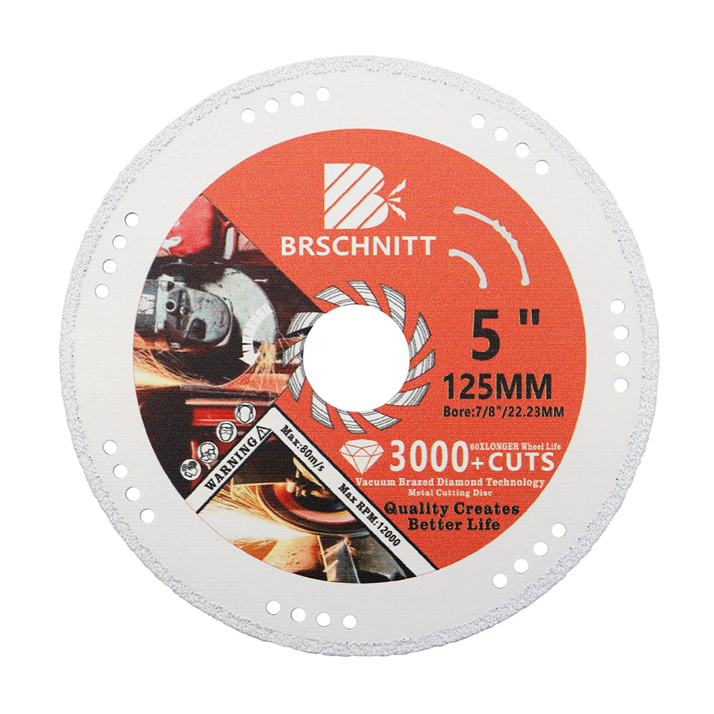 BRSCHNITT Diamant-Metall-Trennscheibe 75-125mm für Edelstahl Eisen Rohr Vakuumgelötet
