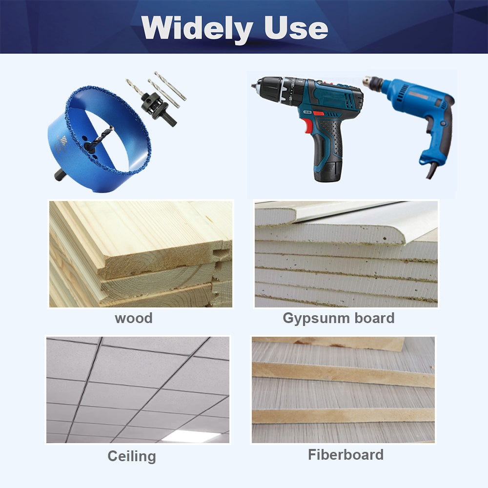 BRSCHNITT Carbide Grit Hole Saw 6-3/8" with Arbor for Wood Drywall MDF Plaster and Hardie Board