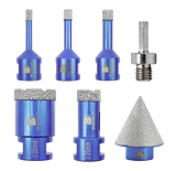 BRSCHNITT M14Thread Diamond Drill Bit Set 6-35mm with 35mm Finger Router for Tile Porcelain Granite Marble