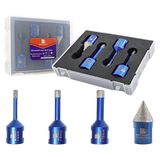 BRSCHNITT M14 Diamond Drill Bit Set 6-10mm with 20mm Chamfer Bit for Tile Porcelain Granite Marble