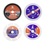 BRSCHNITT 75mm 3“ Diamond Saw Blade Set 4pcs with 10mm Arbor for Cutting Tile Stone Concrete Granite Marble