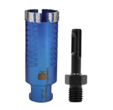 BRSCHNITT 1-1/2 Inch Laser Welded Diamond Core Drill Bit 5/8"-11 with Adapter for Granite Marble Concrete Stone