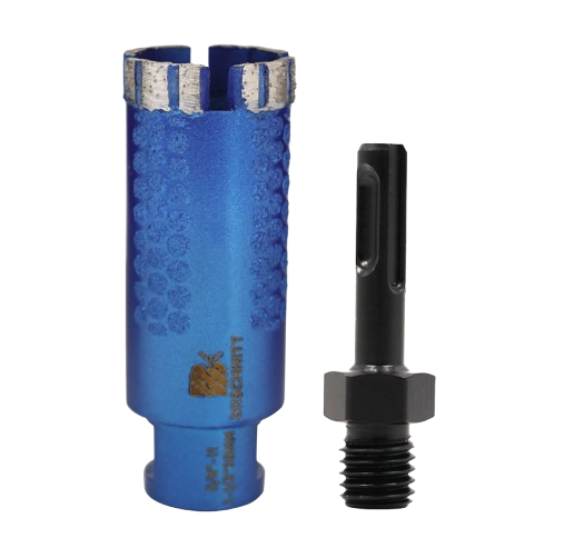 BRSCHNITT 1-1/2 Inch Laser Welded Diamond Core Drill Bit 5/8"-11 with Adapter for Granite Marble Concrete Stone