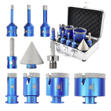 BRSCHNITT M14 Diamond Drill Bit Set 6-68mm with 10mm and 50mm Diamond Finger Bits for Tile Porcelain Granite Marble