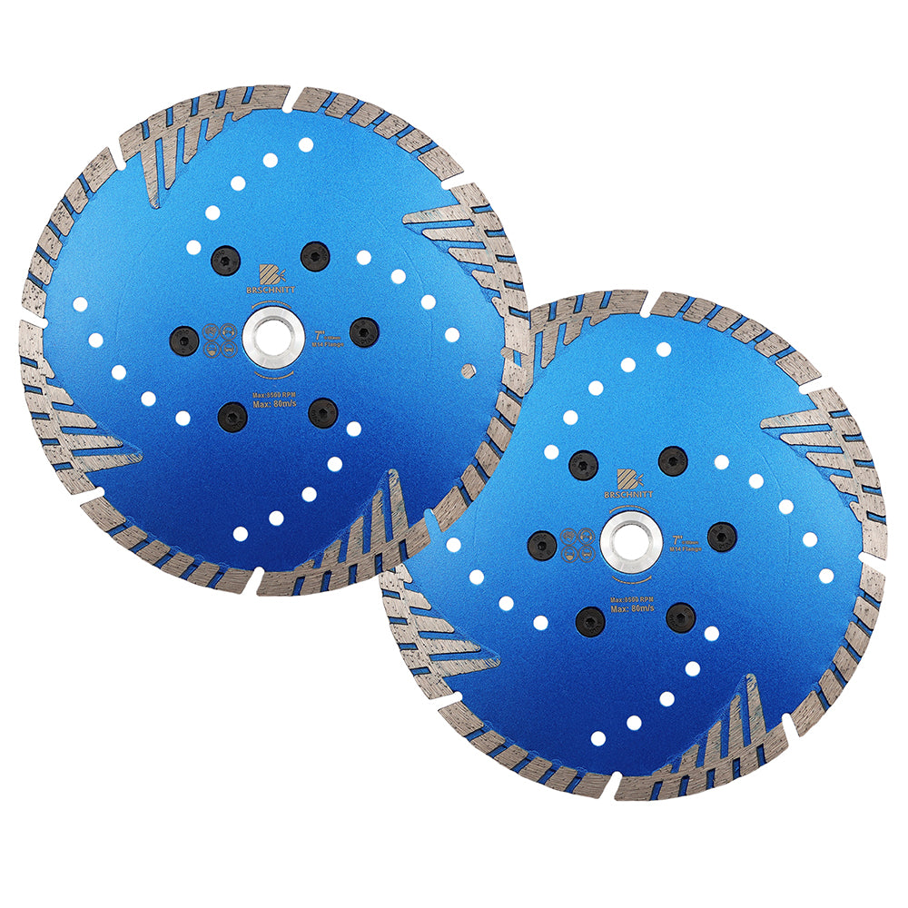 BRSCHNITT M14 & 5/8"-11 Thread Dry & Wet Use Diamond Cutting Disc Set 125mm for Concrete Granite Marble Tile