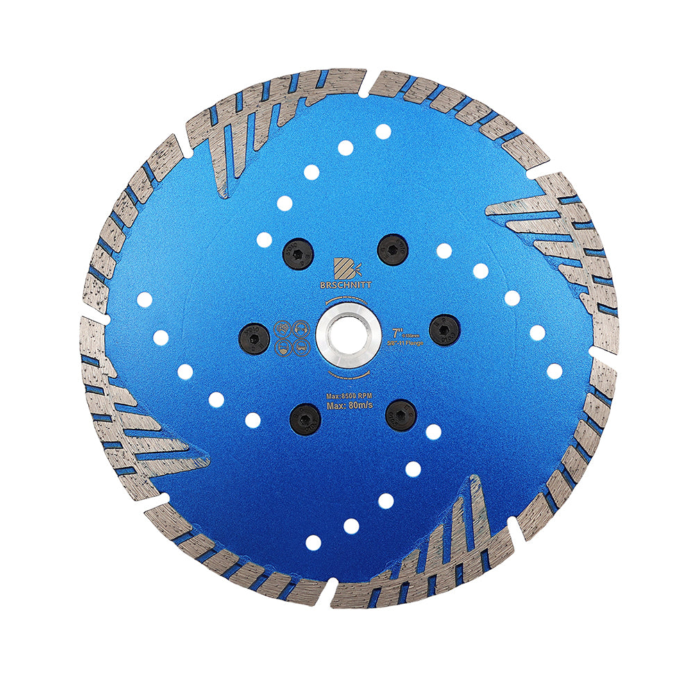 BRSCHNITT M14 & 5/8"-11 Thread Dry & Wet Use Diamond Cutting Disc Set 125mm for Concrete Granite Marble Tile