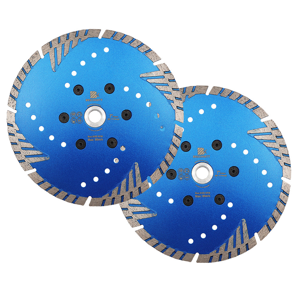 BRSCHNITT M14 & 5/8"-11 Thread Dry & Wet Use Diamond Cutting Disc Set 125mm for Concrete Granite Marble Tile