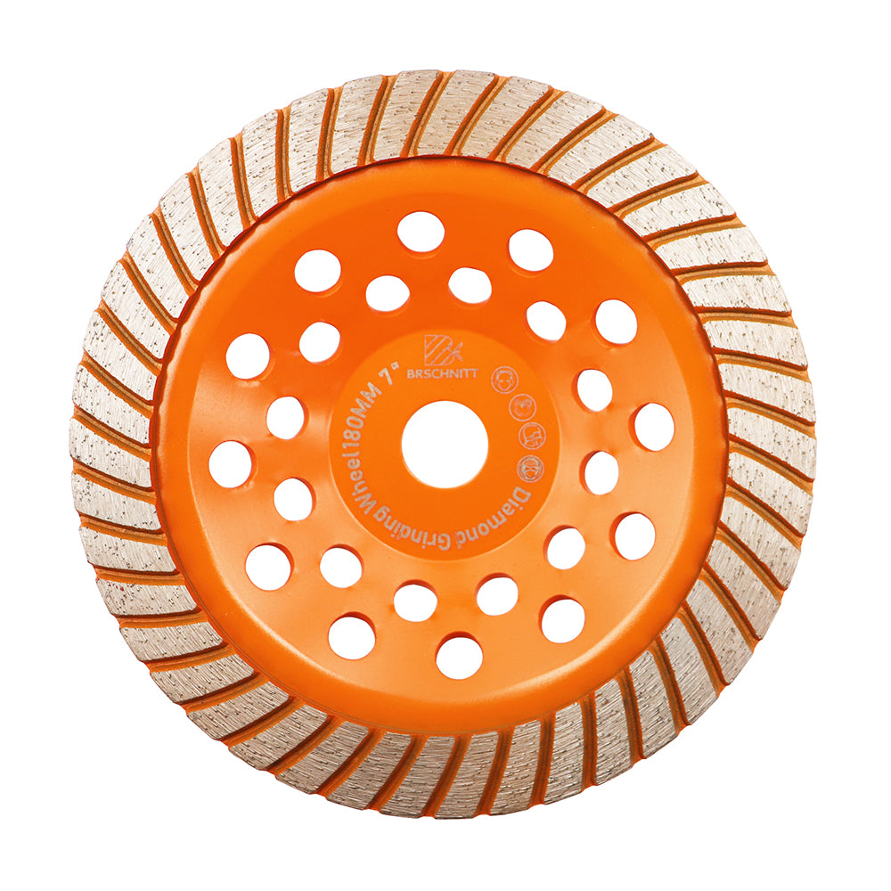 BRSCHNITT Diamant-Turbo-Schleiftopfscheibe, 1 Stück, Durchmesser 4"/4,5"/5"/7" zum Polieren von Beton, Mauerwerk, Granit, Marmor