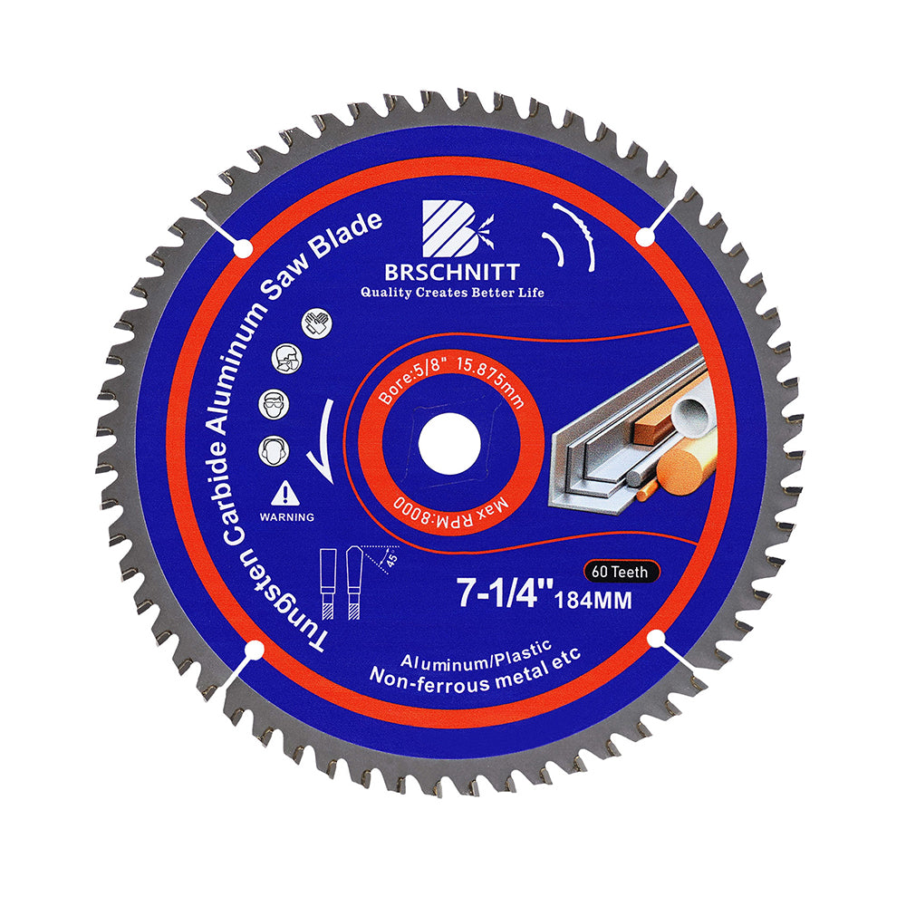 BRSCHNITT TCT Saw Blade 184-305mm 60-100T for Aluminum Plastic Non-Ferrous Metal Cutting