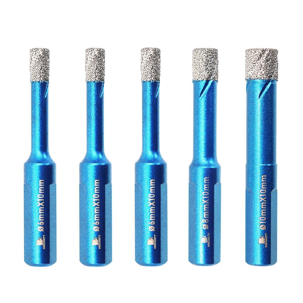 BRSCHNITT Triangle Shank Diamond Dry Drill Bit 6-100mm for Ceramic Tile Granite Marble Porcelain Stone Vacuum Brazed