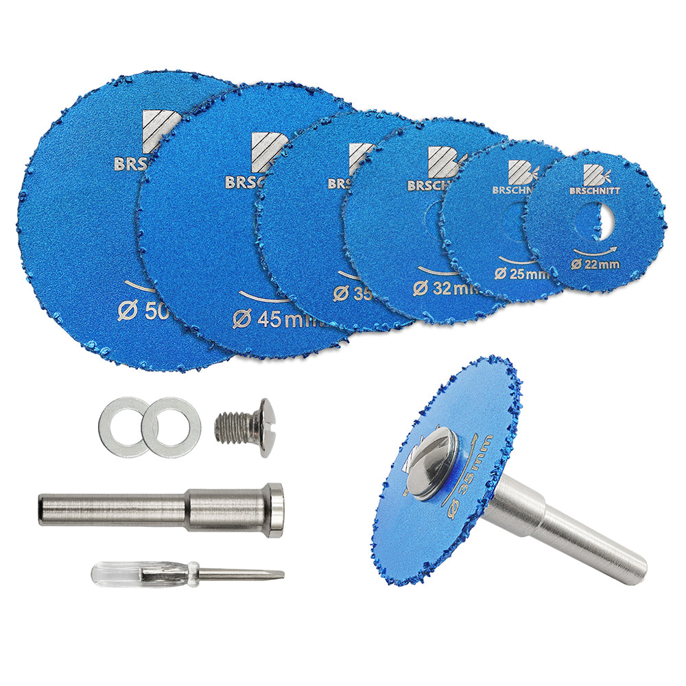 BRSCHNITT 6pcs/Set Mini Saw Blade Wood Cutting Disc for Wood Plastic Rubber Diamond Disc Dia 22/25/32/35/45/50mm