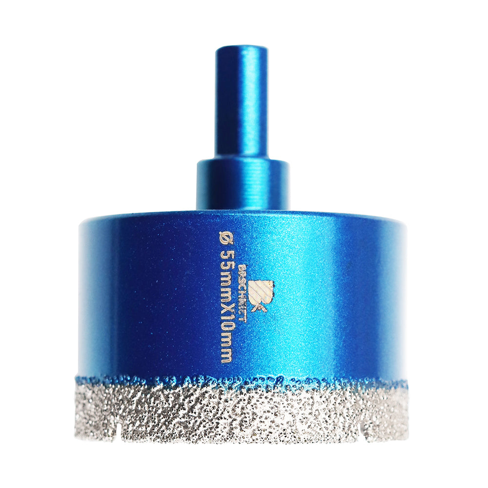 BRSCHNITT Triangle Shank Diamond Hole Saw 20-65mm for Porcelain Tile Ceramic Granite Vacuum Brazed