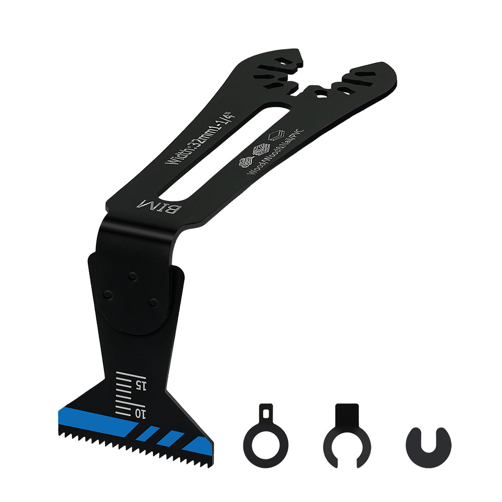 BRSCHNITT Bi-Metal Oscillating Saw Blade 100mm 90° Angle with Adapter for Multitool