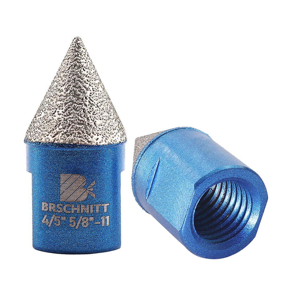 BRSCHNITT Diamant-Abschrägungsfräser, vakuumgelötet, 1 Stück, Durchmesser 20/35/50/82 mm, zum Vergrößern und Formen der Abschrägung vorhandener Löcher, Porzellan, Keramik, Fliesen, Marmor