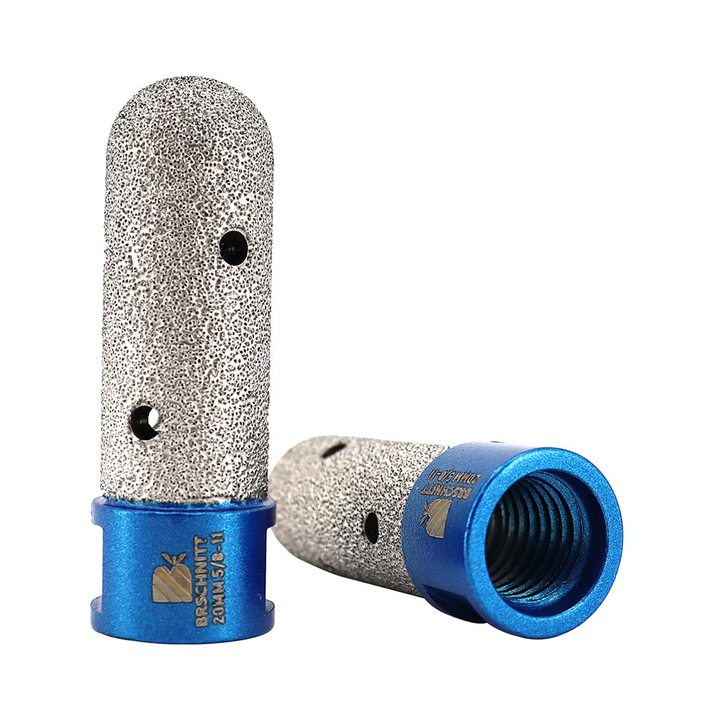 BRSCHNITT M14 & 5/8"-11 Diamond Milling Finger Bit 10-30mm for Tile Marble Hole Enlarging Vacuum Brazed