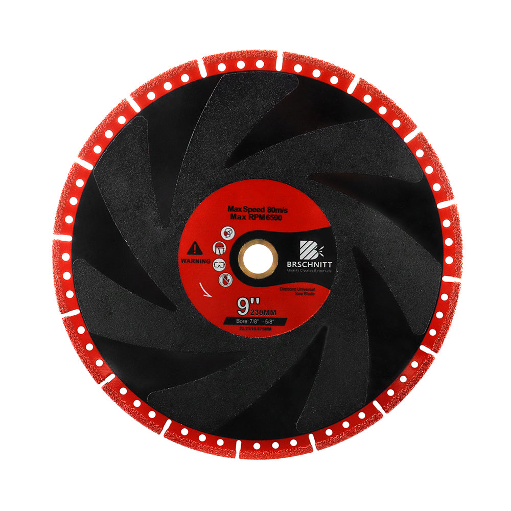 BRSCHNITT Diamant-Abbruchklinge für alle Zwecke, 1 Stück Durchmesser 4"/4,5"/5"/7"/9"/10" Granit, Marmor, Aluminium, Kupferrohr, vakuumgelötete Trennscheibe 