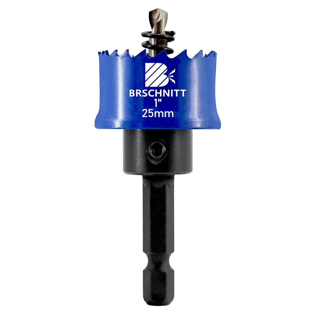 BRSCHNITT M42 Bi-Metal Hole Saw 20-32mm with Quick Change Hex Shank for Stainless Steel Metal Cutting