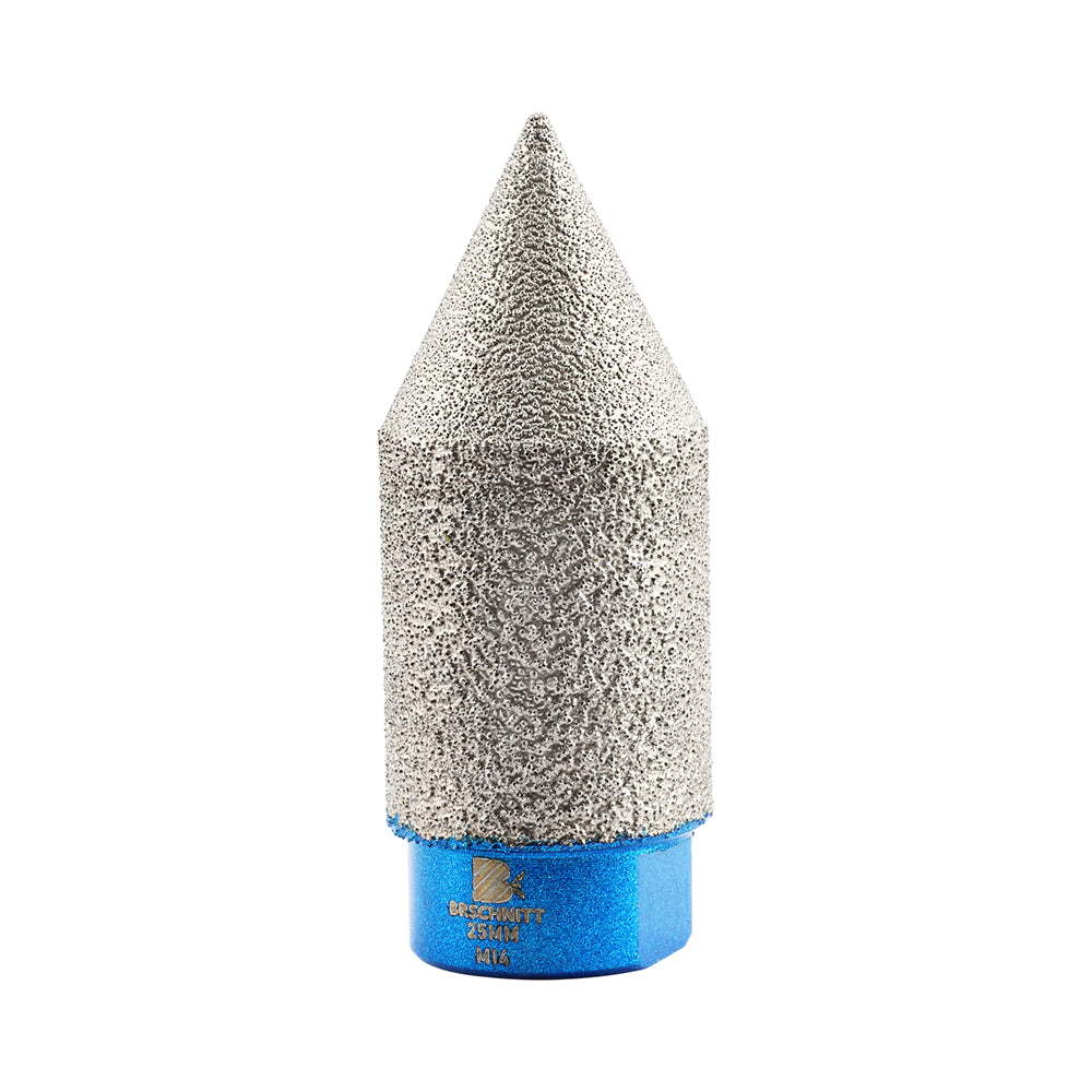 BRSCHNITT Diamant-Fasenfräser-Fingerbits, vakuumgelötet, 1 Stück, Durchmesser 20/25/35/50 mm, Formfräsen, Vergrößern von Fasenlöchern, Keramikfliesen, Granit