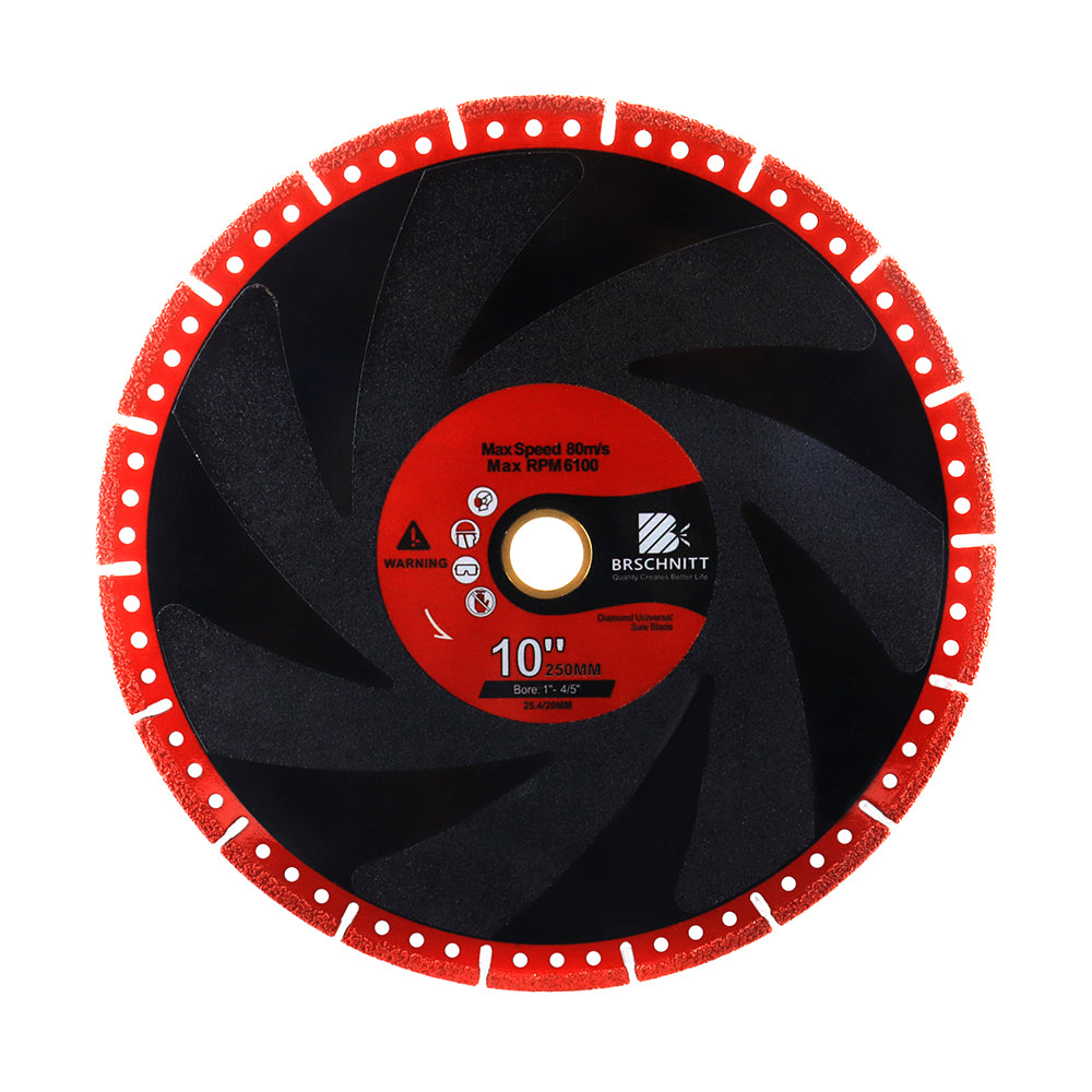 BRSCHNITT Diamant-Abbruchklinge für alle Zwecke, 1 Stück Durchmesser 4"/4,5"/5"/7"/9"/10" Granit, Marmor, Aluminium, Kupferrohr, vakuumgelötete Trennscheibe 