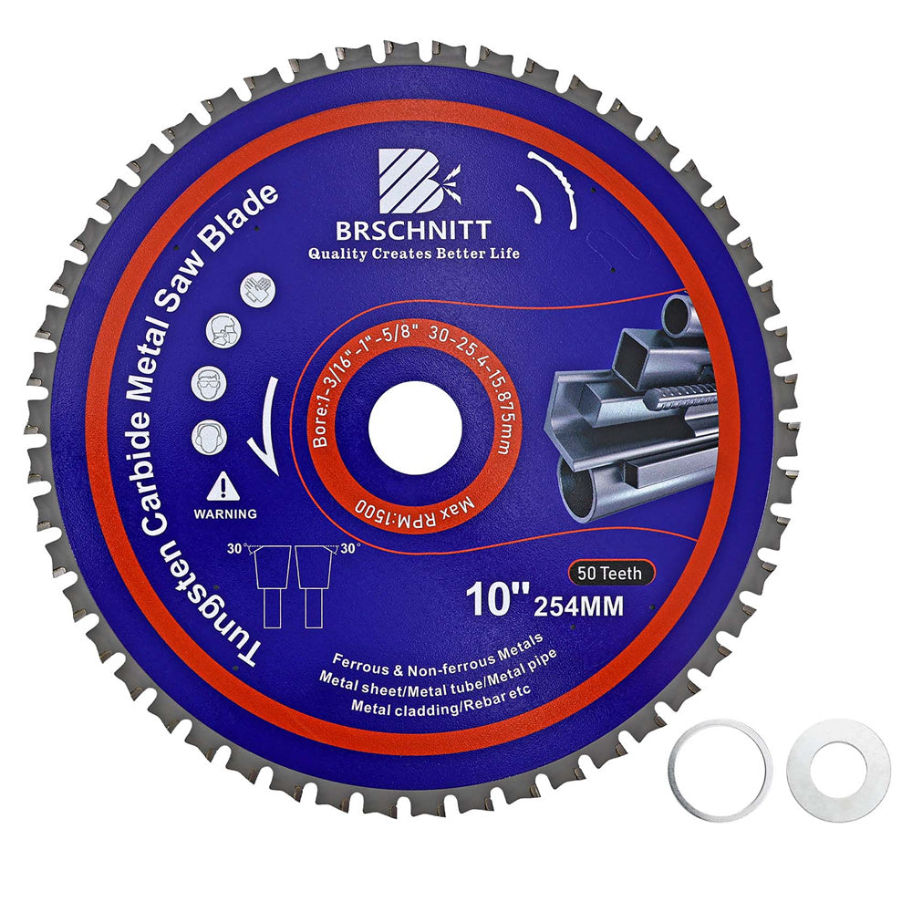 BRSCHNITT TCT Circular Saw Blade 165-365mm for Metal Pipe Cutting Stainless Steel Ferrous Materials