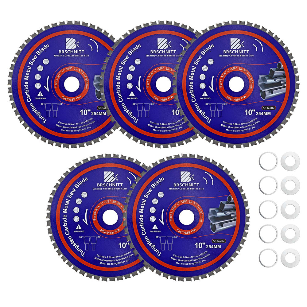 BRSCHNITT TCT Circular Saw Blade 165-365mm for Metal Pipe Cutting Stainless Steel Ferrous Materials