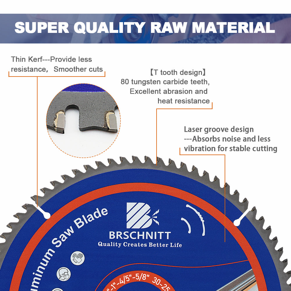BRSCHNITT 1 Stück/2 Stück 184/255/305 mm Sägeblätter zum Schneiden von Aluminium-Kunststoff 