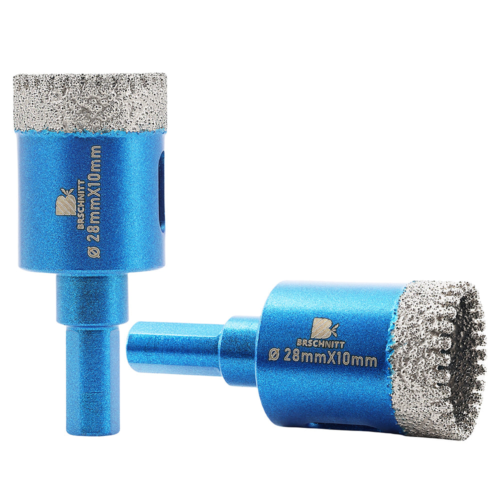 BRSCHNITT Triangle Shank Dry Diamond Core Drill Bit 20-65mm for Porcelain Tile Ceramic Granite Marble