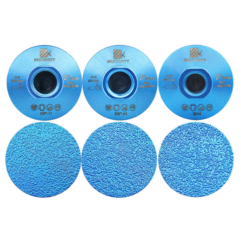 BRSCHNITT M14 & 5/8"-11 Diamond Flat Grinding Wheel 50mm for Rough Grinding Marble Quartz Granite