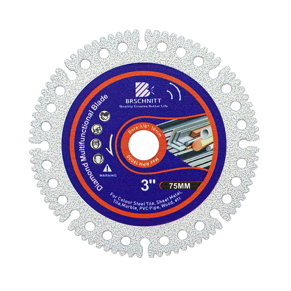 BRSCHNITT 5pcs Multifunctional Cutting Disc Set 75-115mm for Smooth Cutting Grinding Chamfering