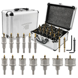 BRSCHNITT 20pcs Triangle Shank TCT Carbide Cobalt Hole Saw Set 6-54mm for Stainless Metal Copper Sheet