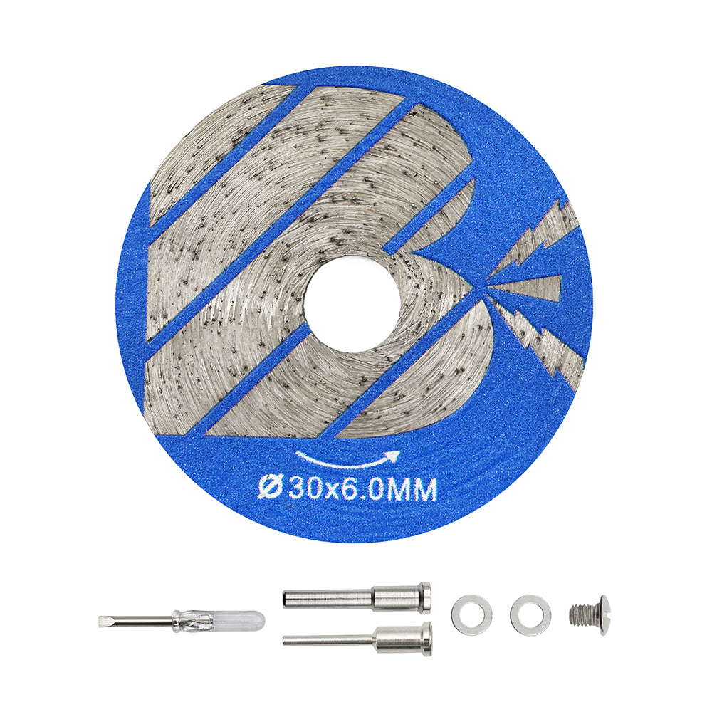 BRSCHNITT 5pcs Diamond Saw Blade Set 30mm Sintered Continuous Rim Cutting Disc for Porcelain Ceramic Tile