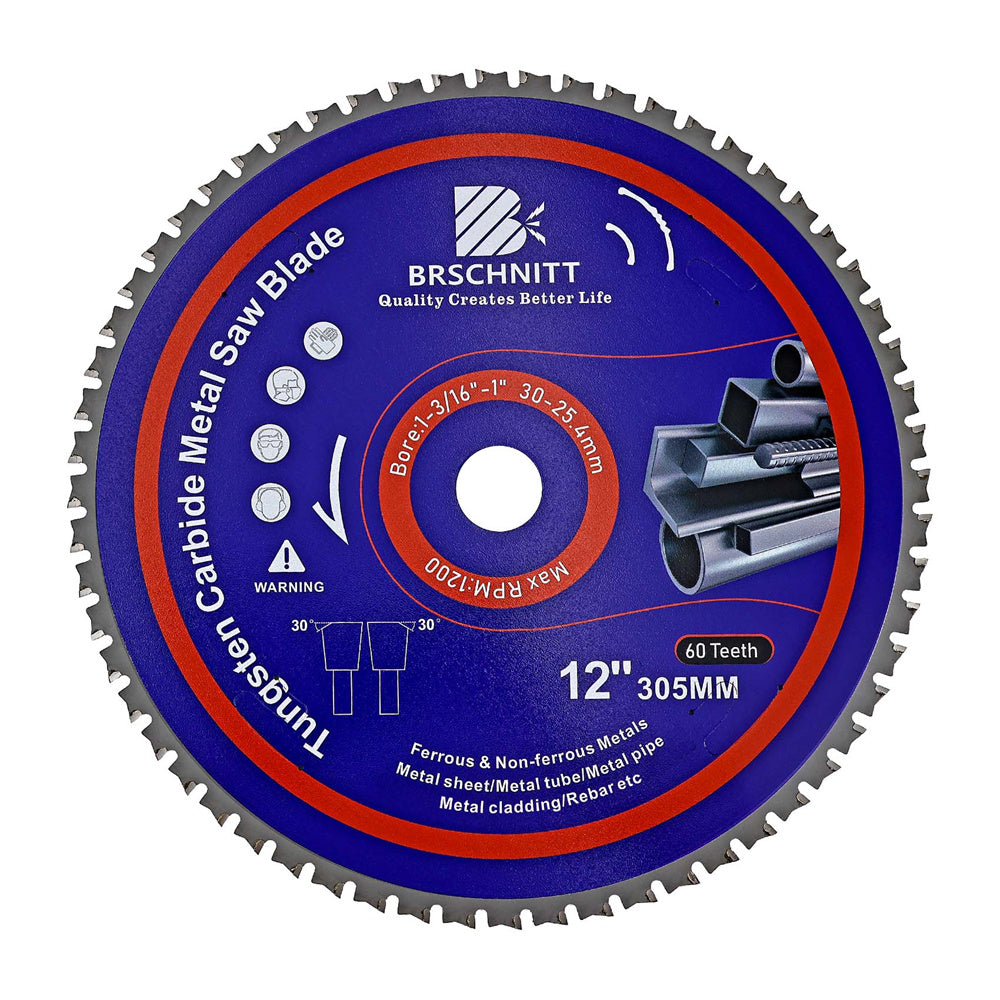 BRSCHNITT TCT Circular Saw Blade 165-365mm for Metal Pipe Cutting Stainless Steel Ferrous Materials