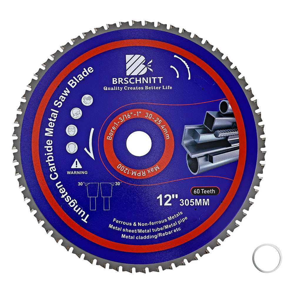 BRSCHNITT TCT Circular Saw Blade 165-365mm for Metal Pipe Cutting Stainless Steel Ferrous Materials